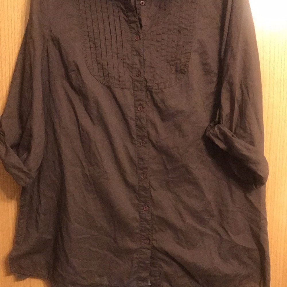Brown blouse Brina & Em 18/20 W - Picture 3 of 6